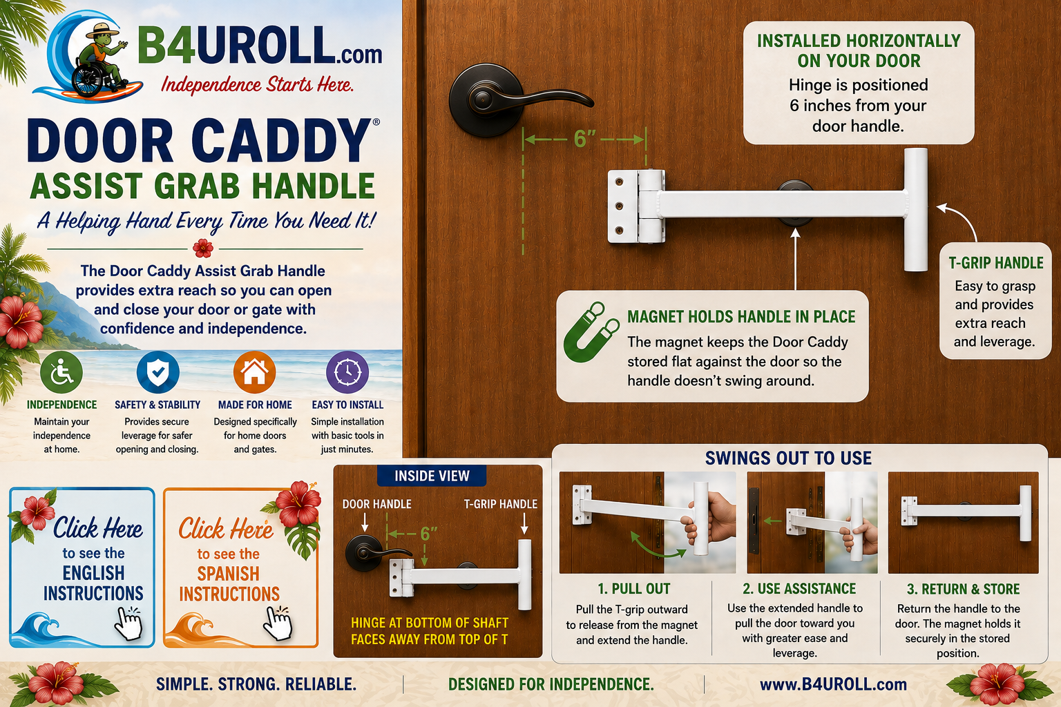 Door Caddy Assist Grab Handle